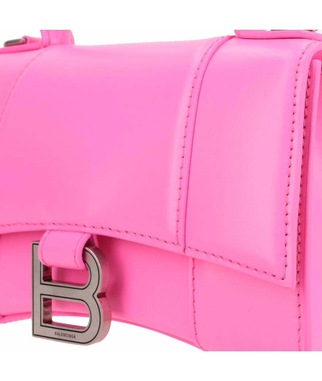 BALENCIAGA Розовая кожаная сумка через плечо, фото 4