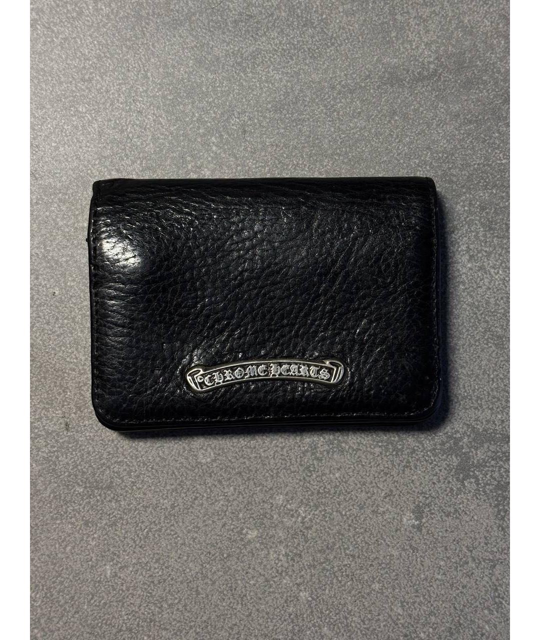 CHROME HEARTS Черный кожаный кардхолдер, фото 6