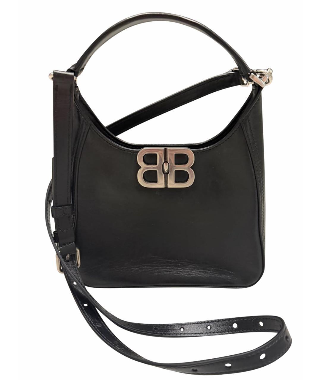 BALENCIAGA Черная кожаная сумка через плечо, фото 1