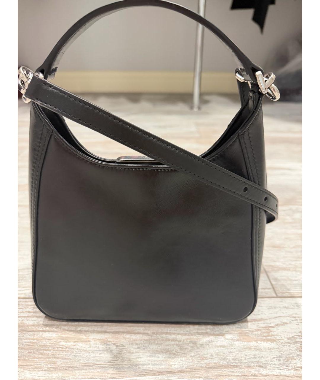 BALENCIAGA Черная кожаная сумка через плечо, фото 2