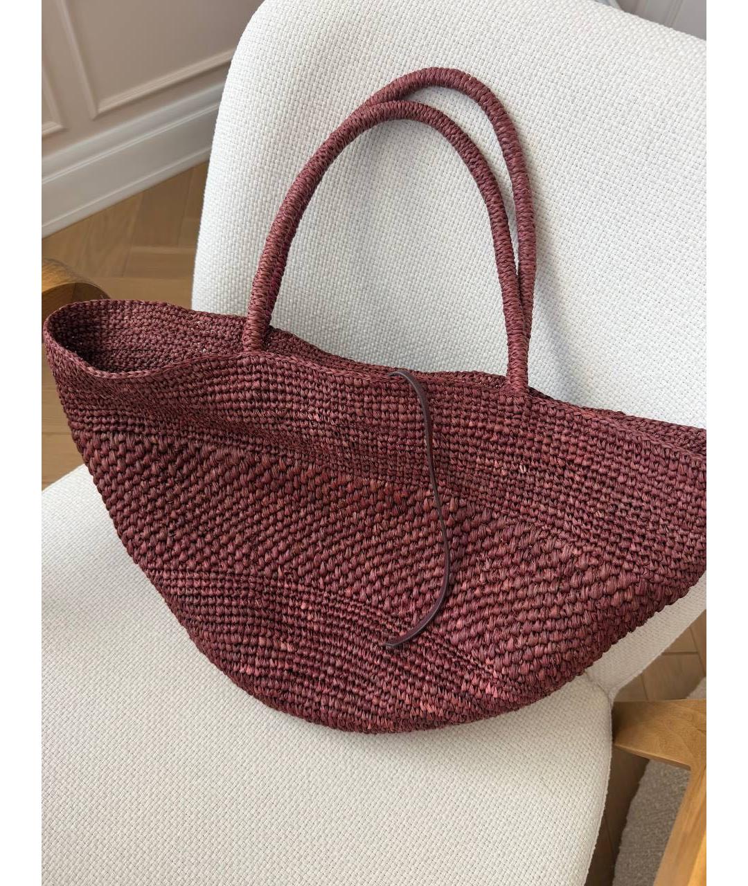 THE ROW Бордовая пелетеная сумка с короткими ручками, фото 2