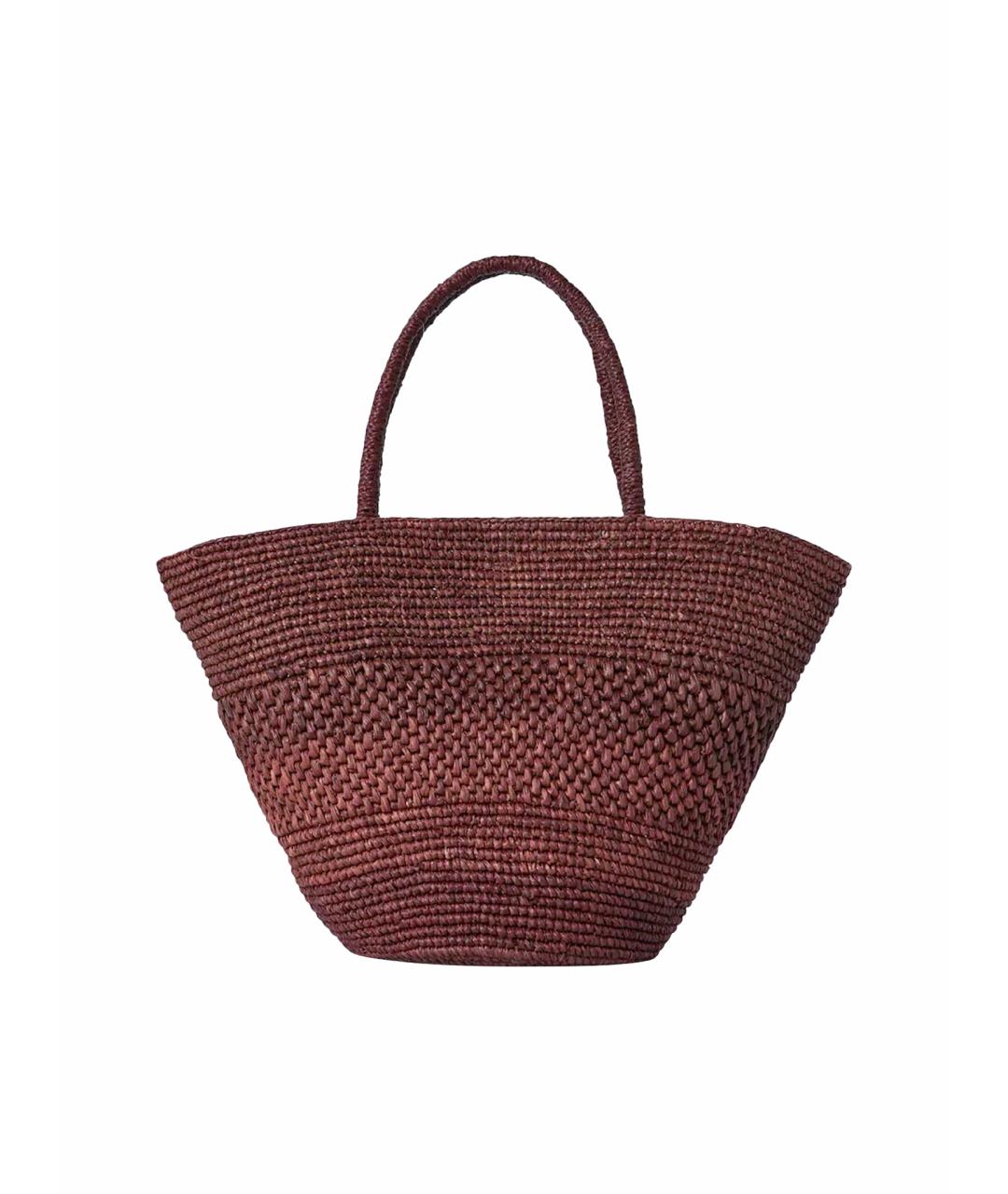 THE ROW Бордовая пелетеная сумка с короткими ручками, фото 1