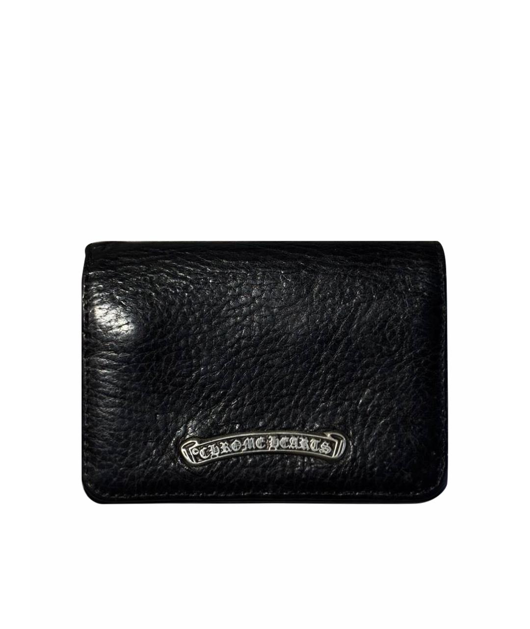 CHROME HEARTS Черный кожаный кардхолдер, фото 1