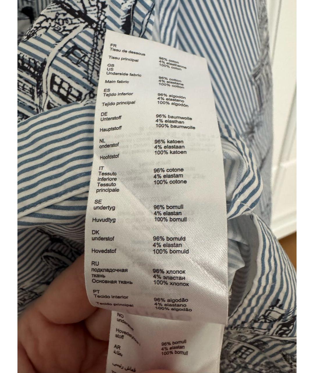 MAJE Голубая хлопковая рубашка, фото 5