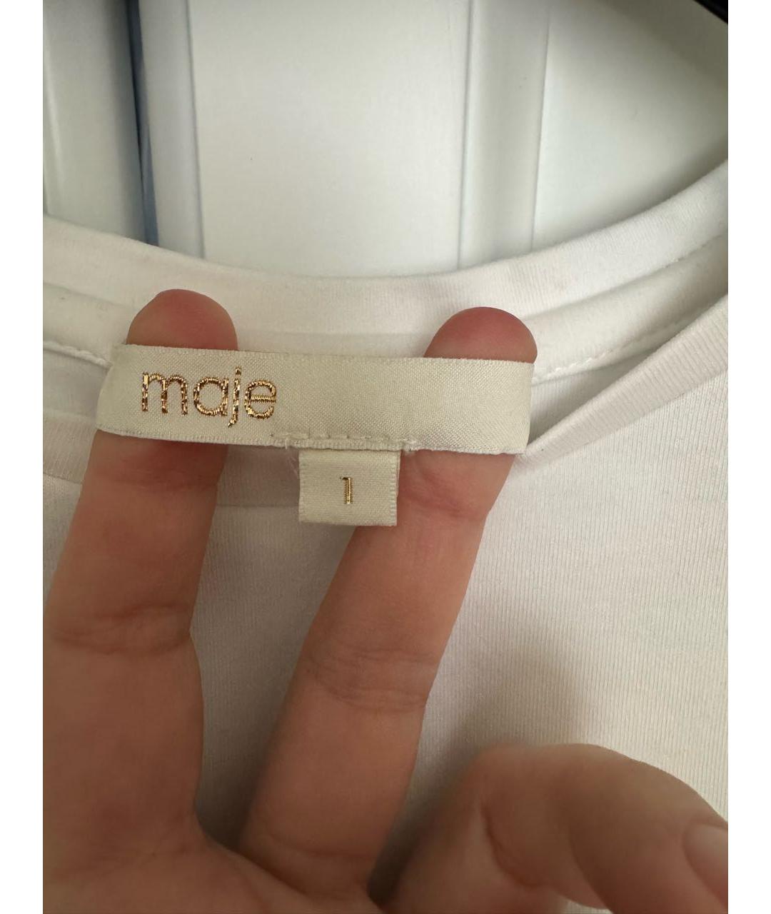 MAJE Голубая хлопковая рубашка, фото 3