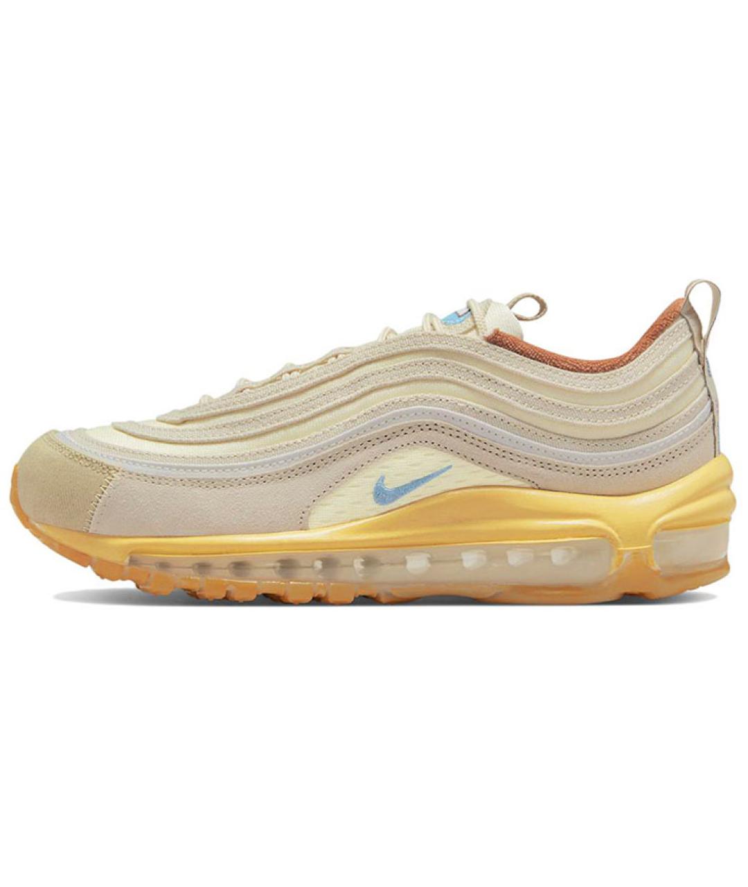 NIKE Бежевые кожаные кроссовки, фото 2