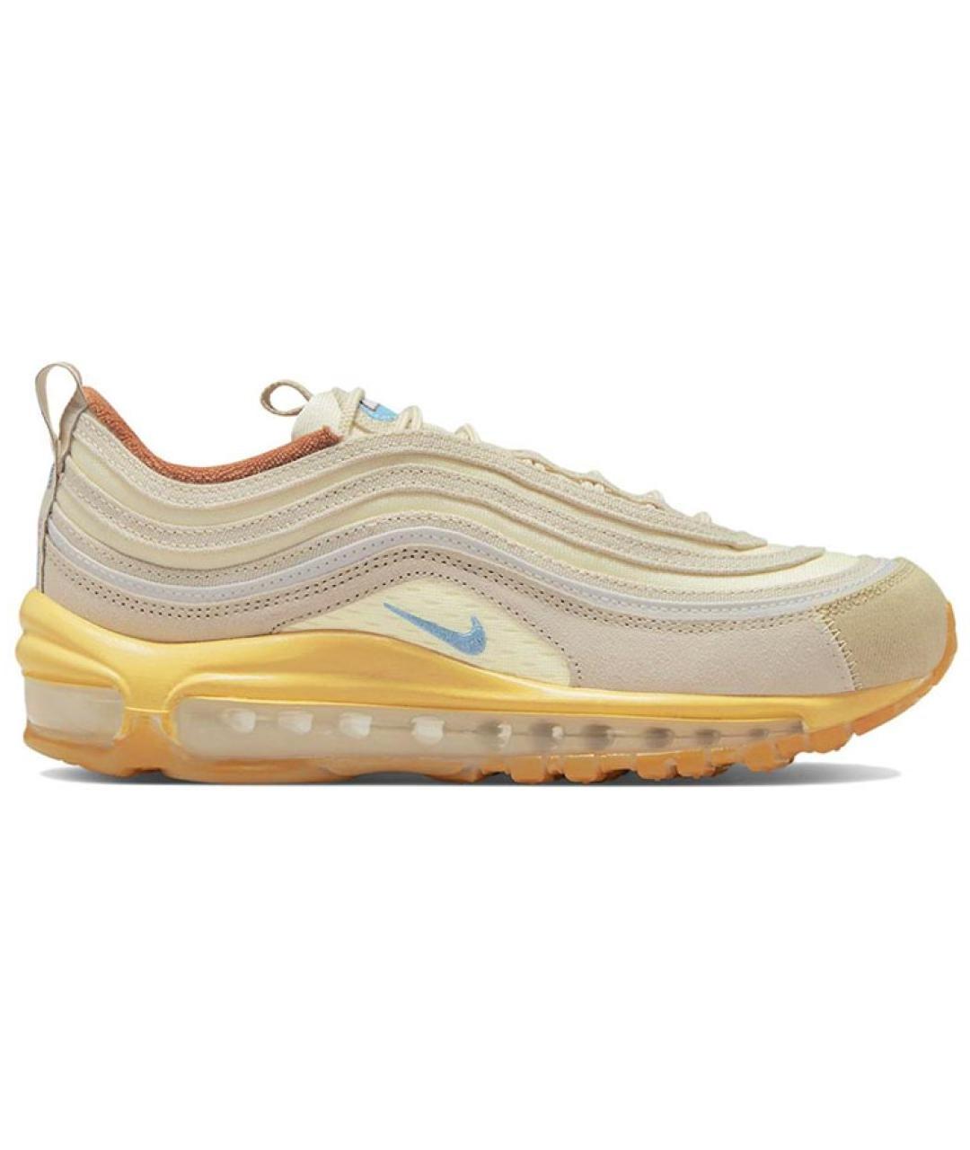 NIKE Бежевые кожаные кроссовки, фото 1