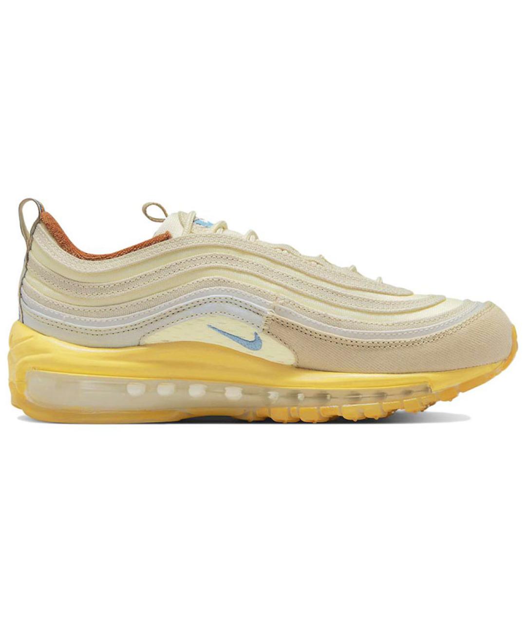 NIKE Бежевые кожаные кроссовки, фото 3