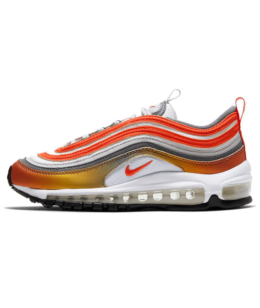NIKE Оранжевые текстильные кроссовки, фото 2