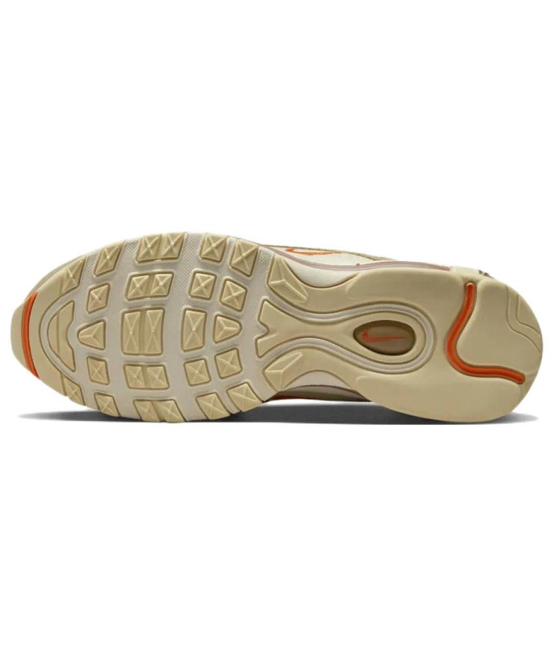 NIKE Коричневые кожаные низкие кроссовки / кеды, фото 5