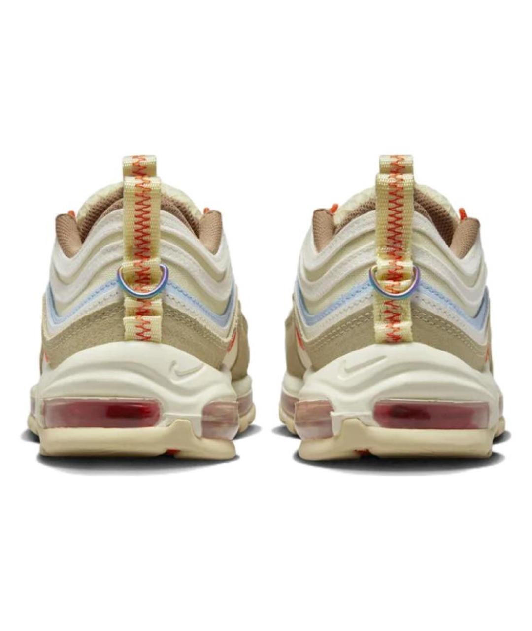 NIKE Коричневые кожаные низкие кроссовки / кеды, фото 4