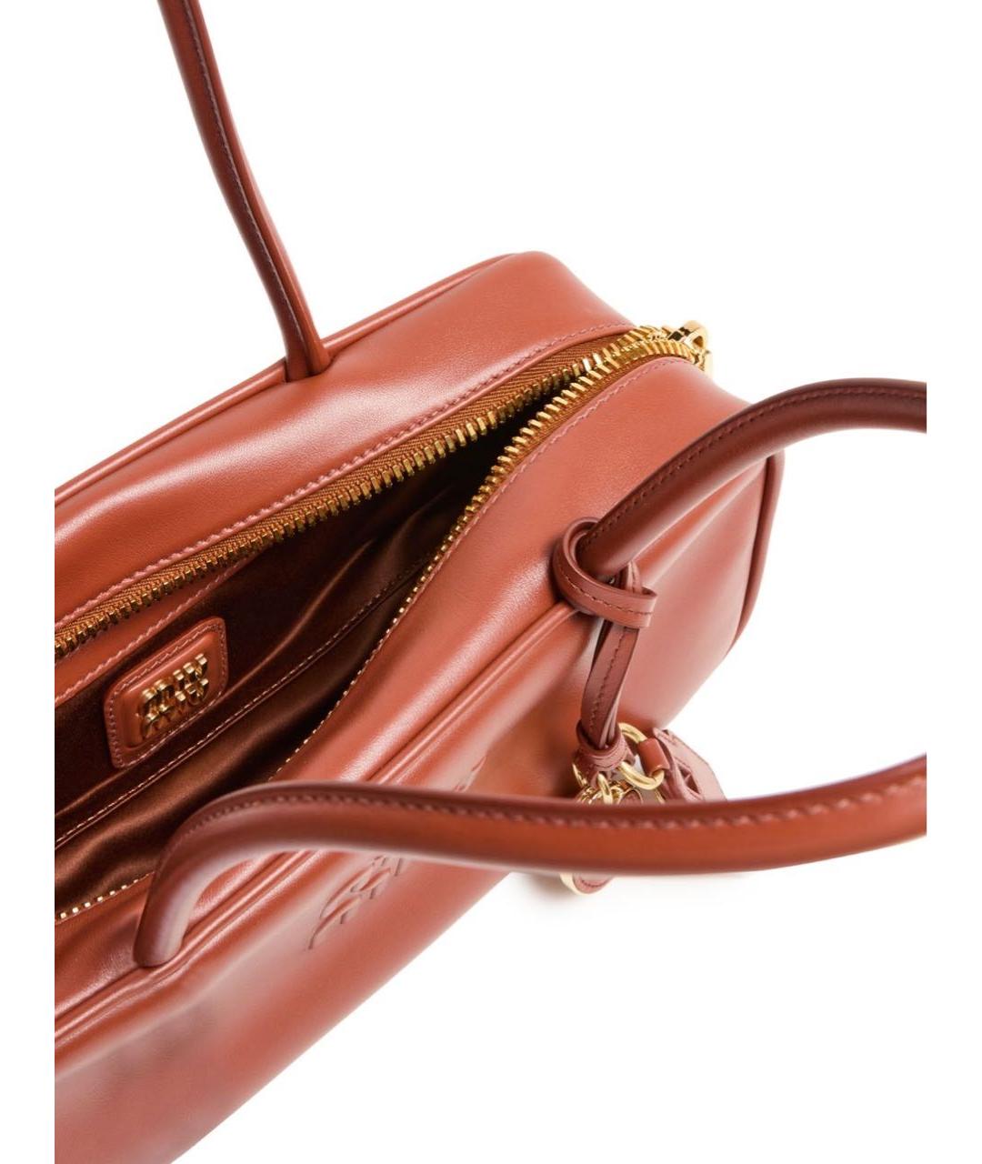 MIU MIU Коричневая кожаная сумка через плечо, фото 4