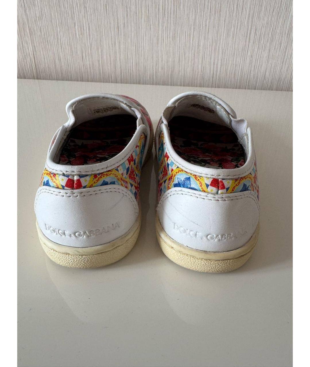 DOLCE&GABBANA Красные кожаные лоферы и мокасины, фото 4