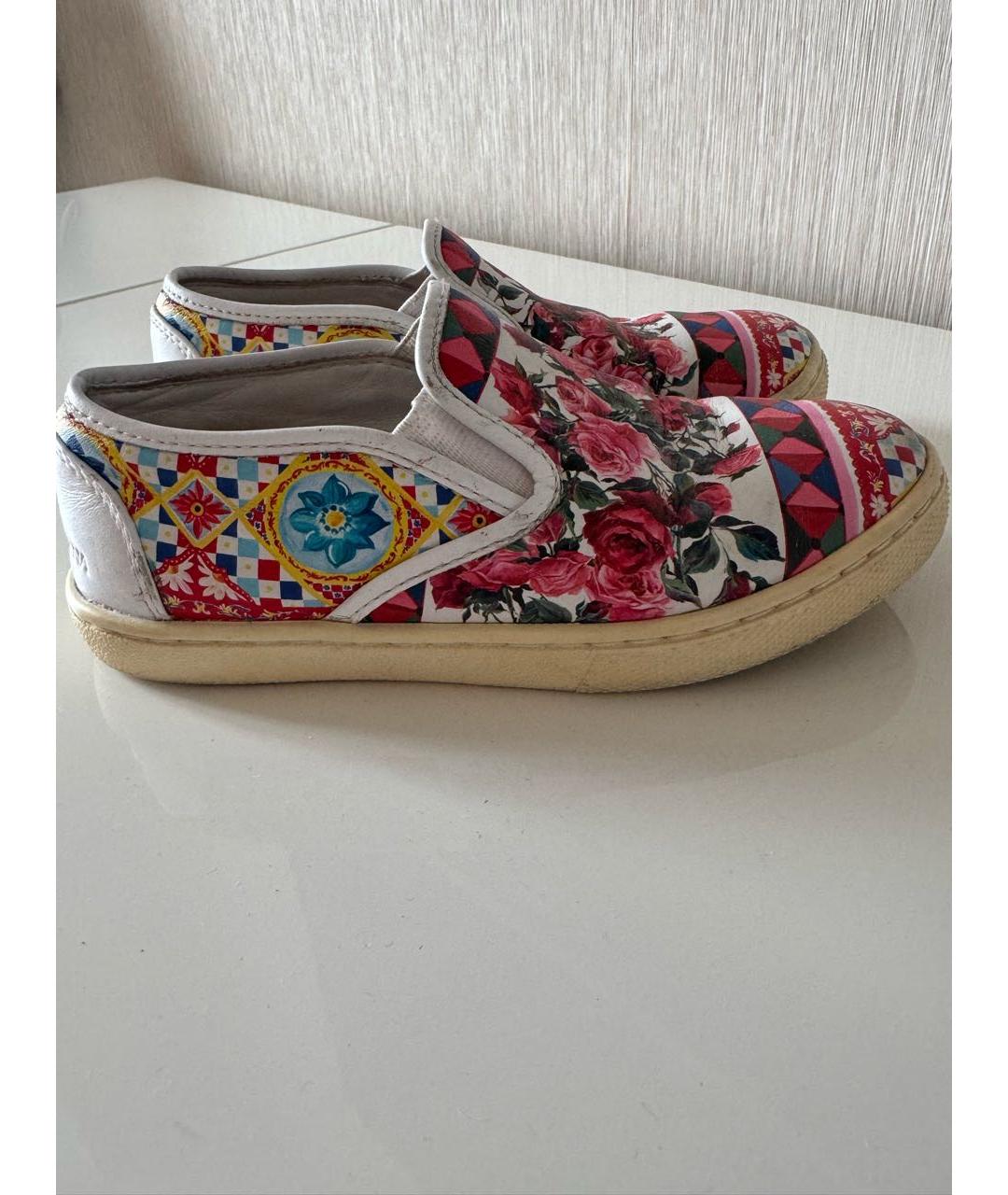 DOLCE&GABBANA Красные кожаные лоферы и мокасины, фото 7