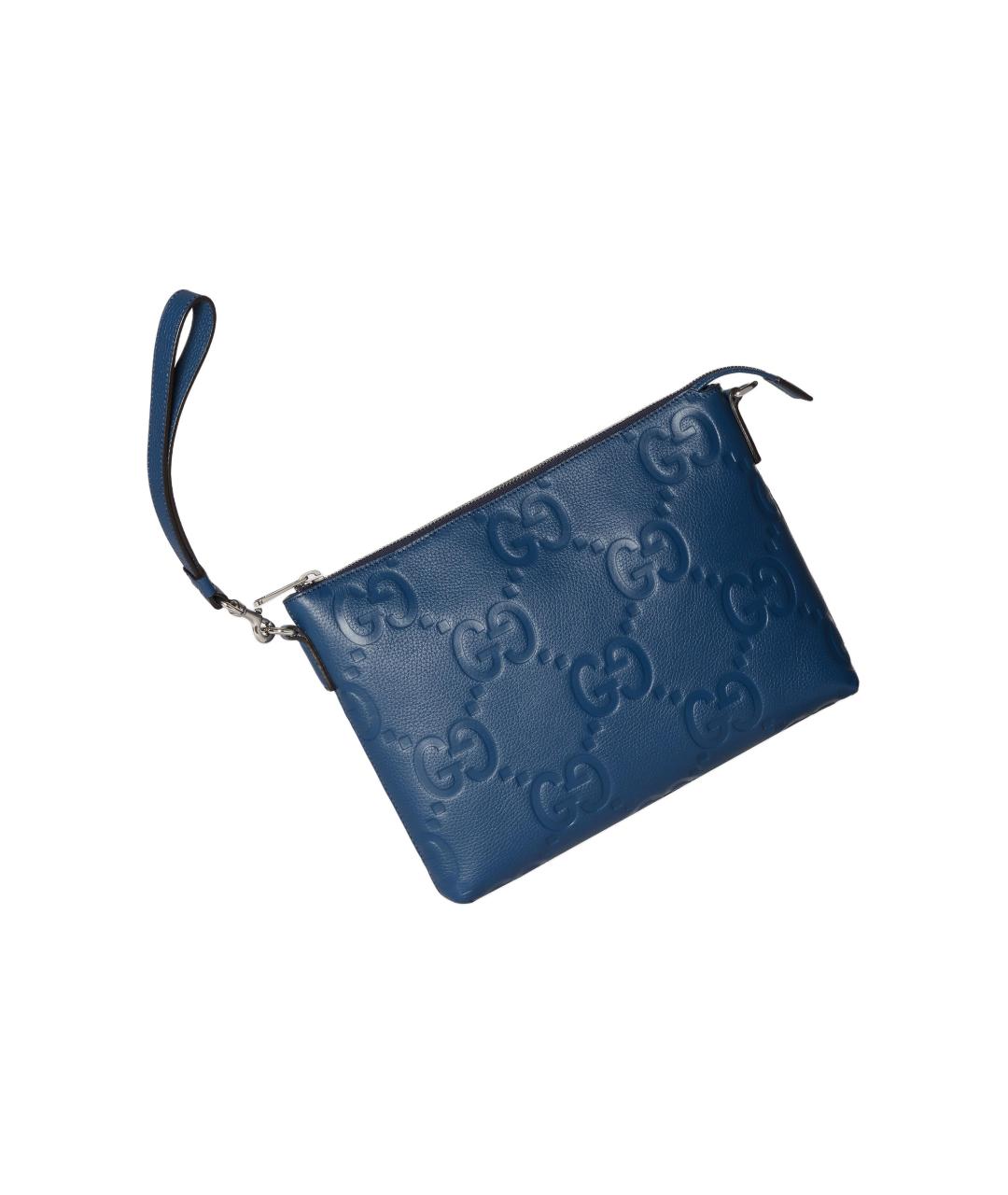 GUCCI Синяя кожаная папка для документов, фото 3