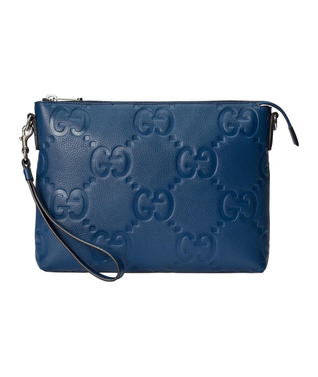 GUCCI Синяя кожаная папка для документов, фото 1