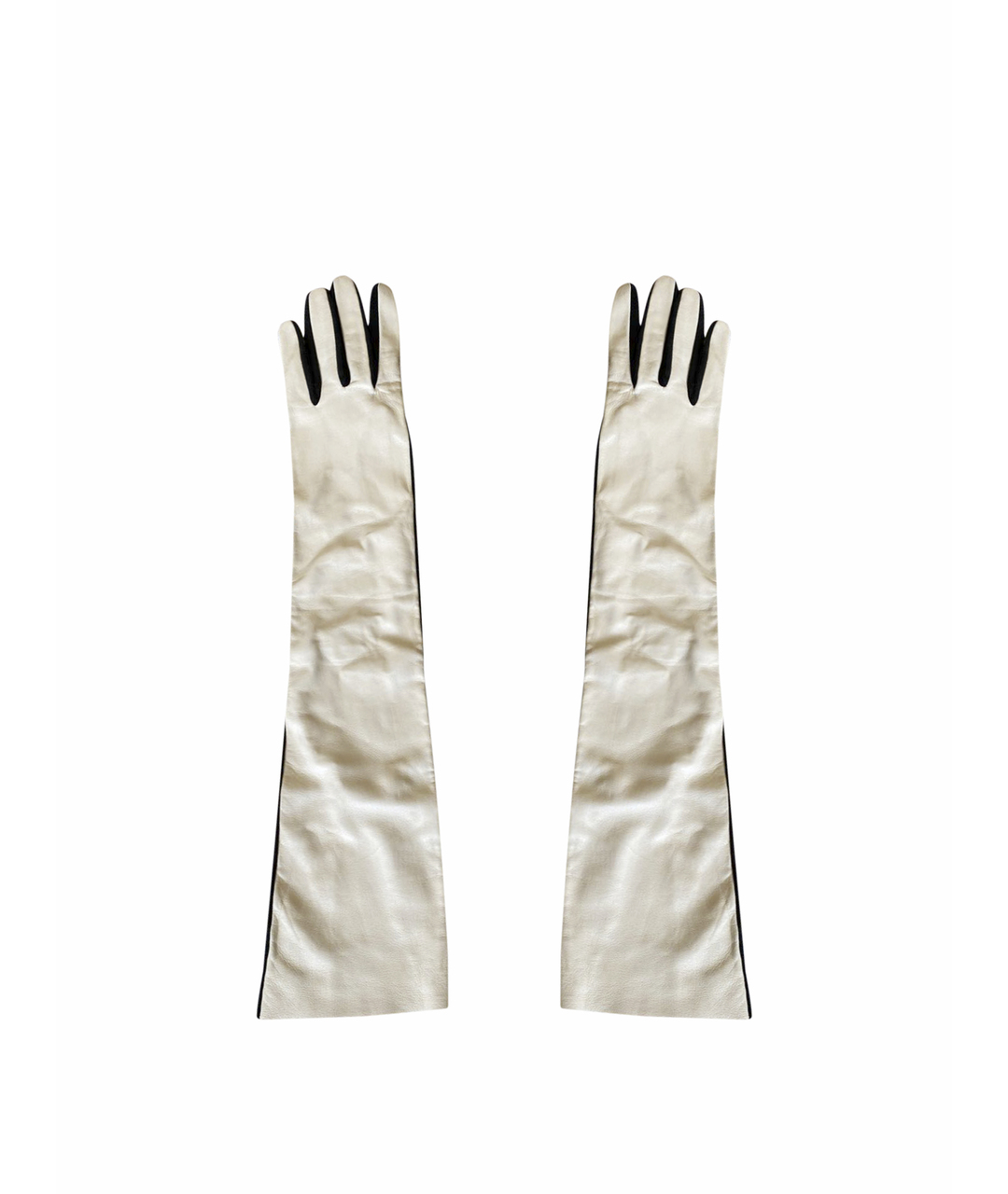 ICEBERG Белые кожаные перчатки, фото 1