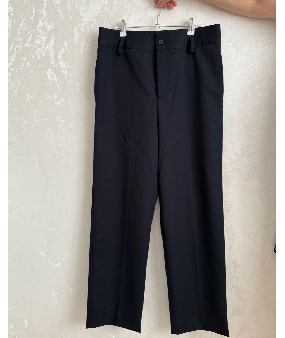 VALENTINO Темно-синие шерстяные повседневные брюки, фото 5