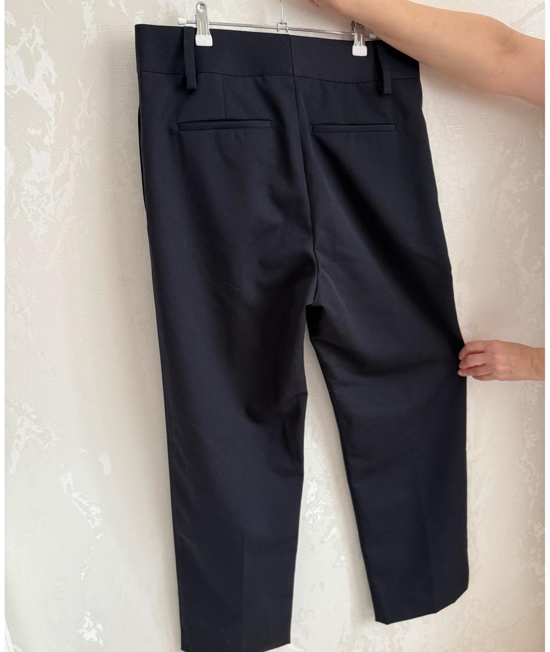 VALENTINO Темно-синие шерстяные повседневные брюки, фото 2