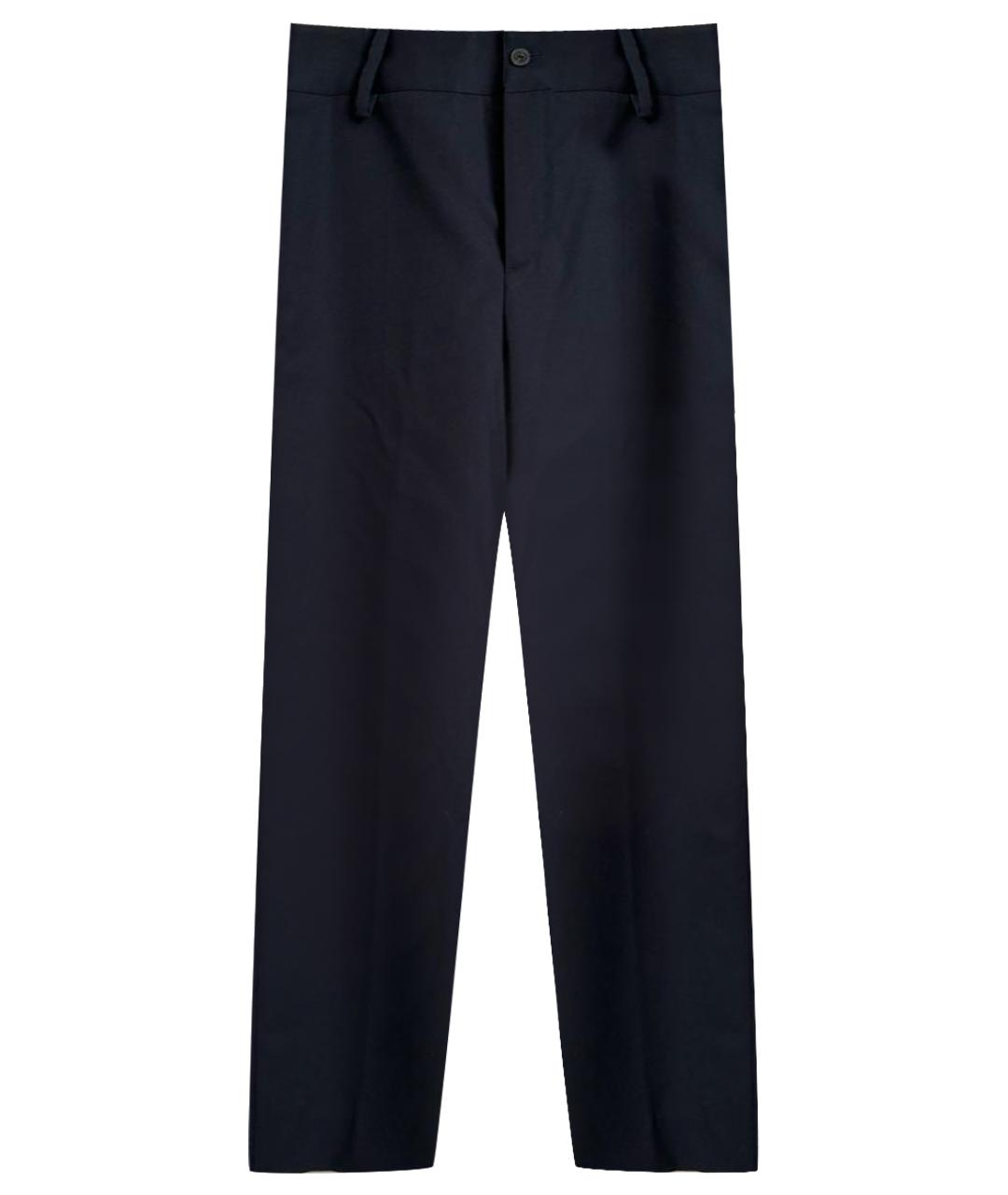 VALENTINO Темно-синие шерстяные повседневные брюки, фото 1