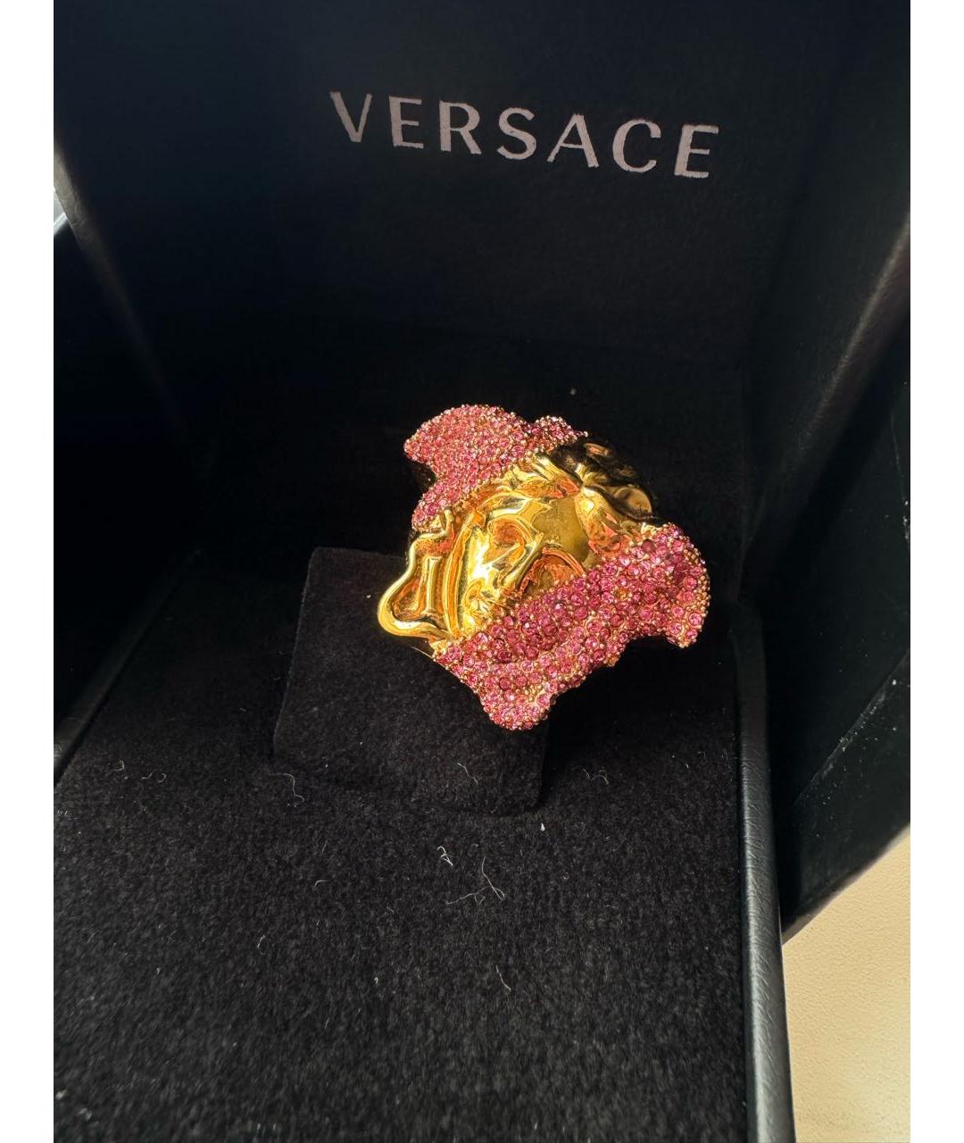 VERSACE Золотое латунное кольцо, фото 4