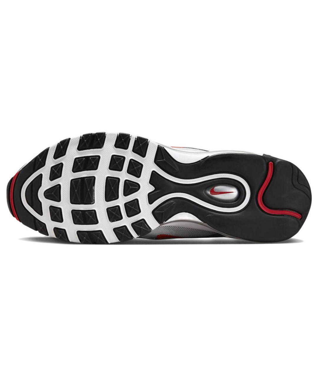 NIKE Серебряные кожаные низкие кроссовки / кеды, фото 5