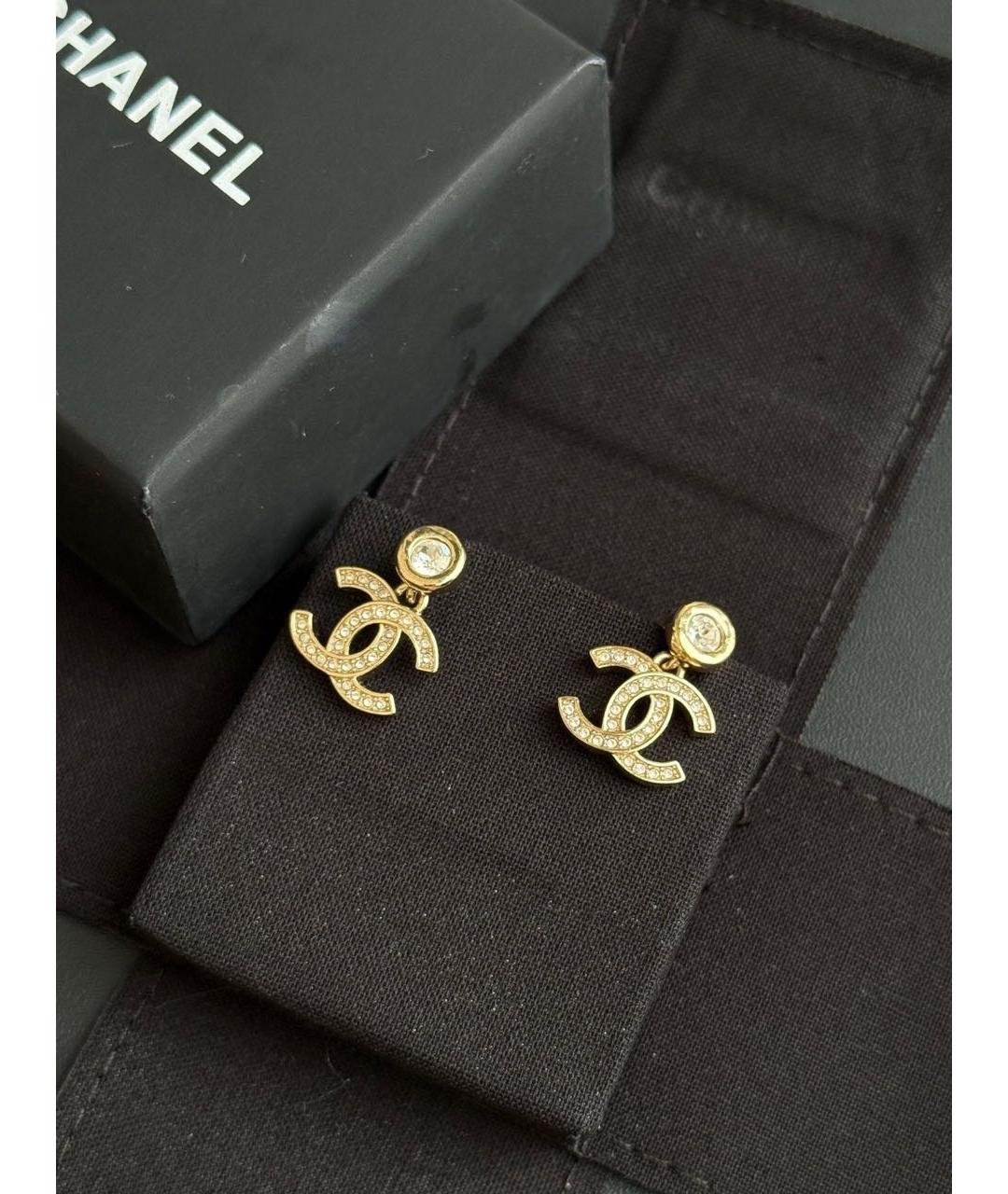 CHANEL Золотые серьги, фото 2