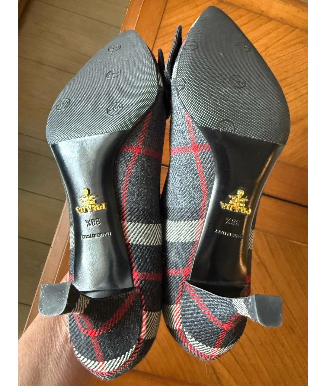 PRADA Мульти текстильные туфли, фото 4