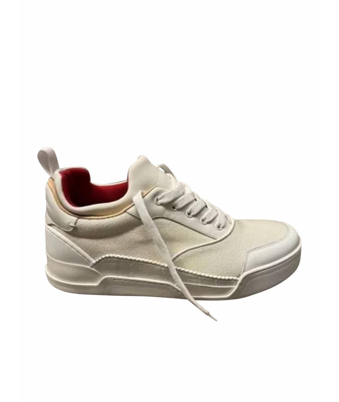 CHRISTIAN LOUBOUTIN Бежевые высокие кроссовки / кеды, фото 1