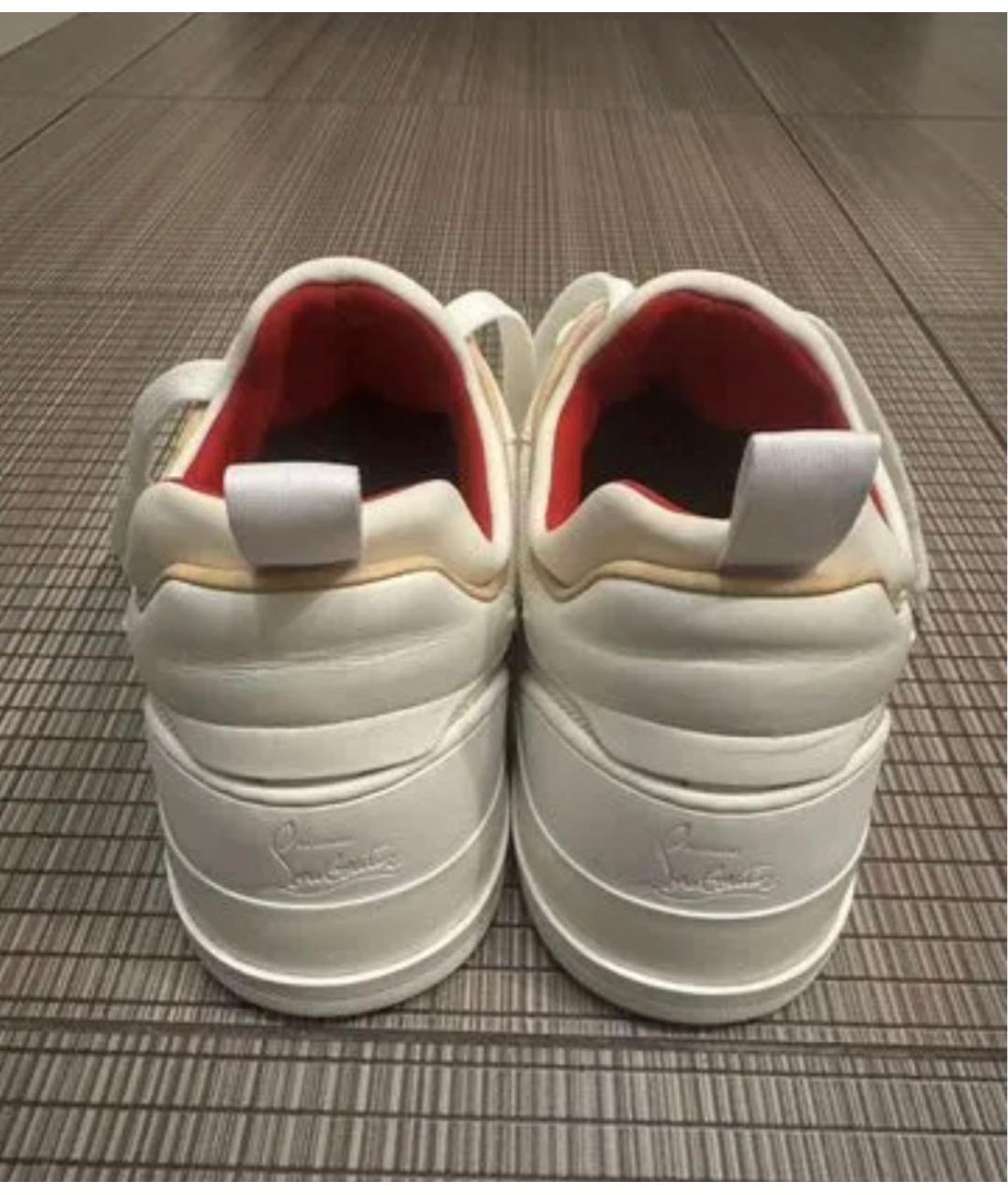 CHRISTIAN LOUBOUTIN Бежевые высокие кроссовки / кеды, фото 3