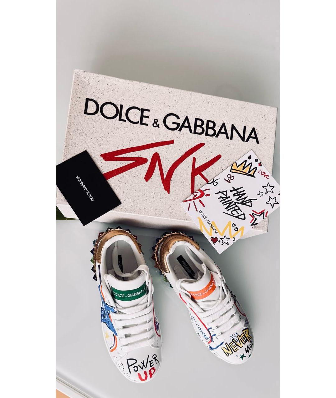 DOLCE&GABBANA Кожаные кроссовки, фото 5