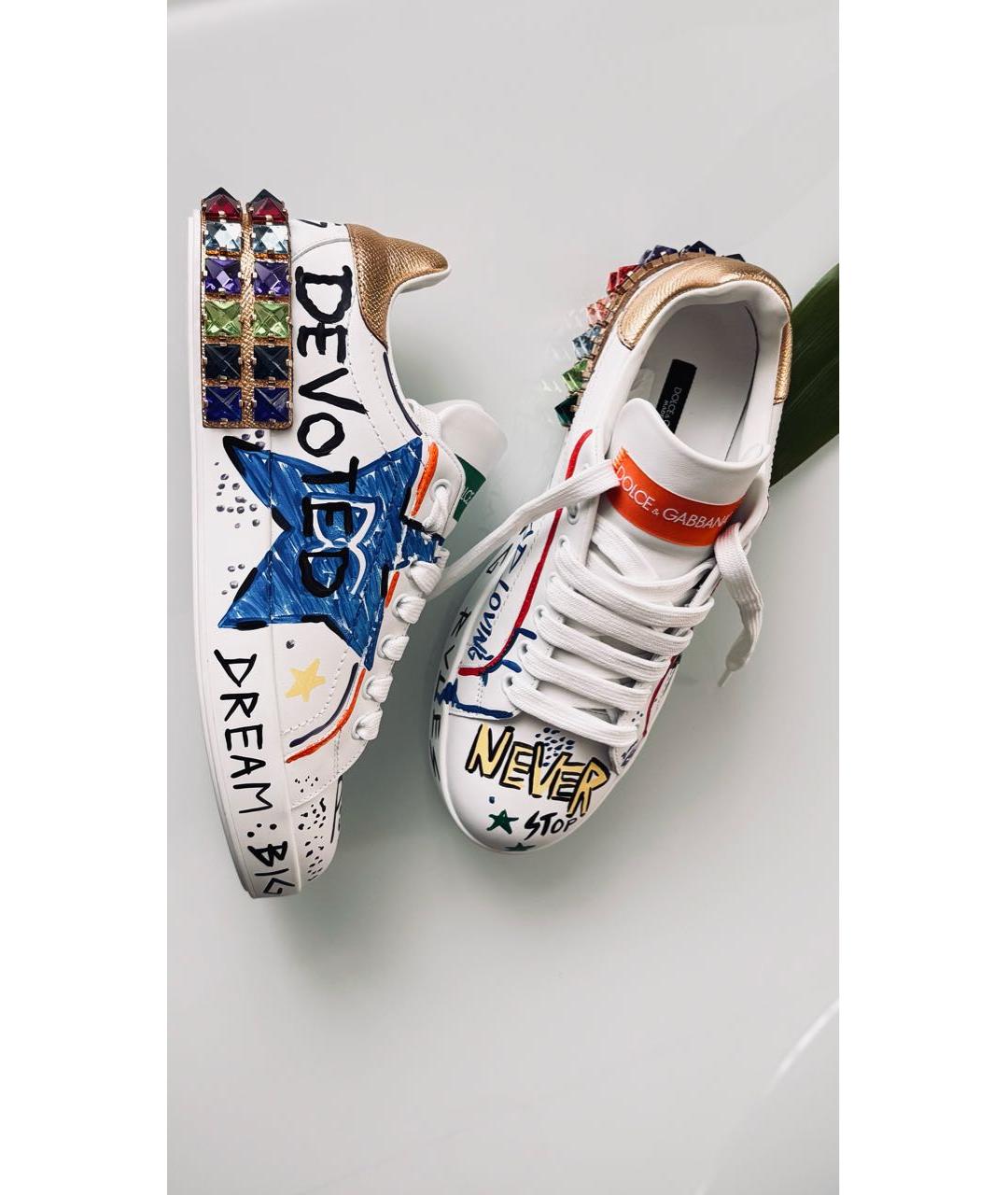 DOLCE&GABBANA Кожаные кроссовки, фото 8