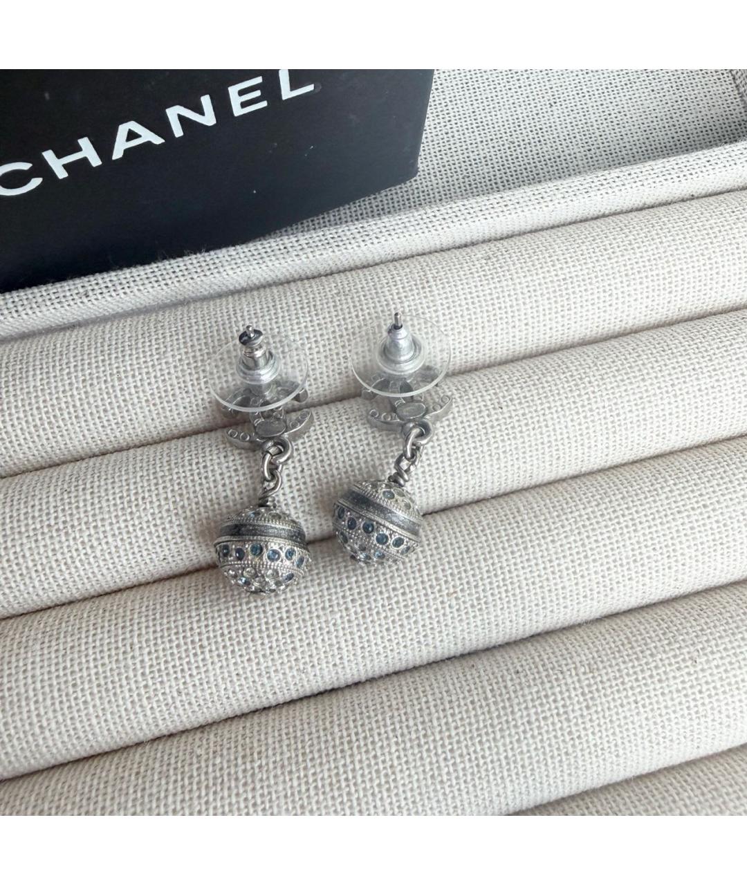 CHANEL Серебряные серьги, фото 2