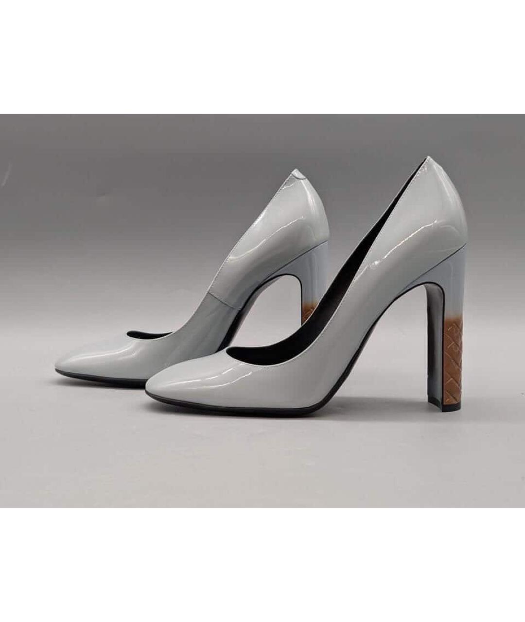 BOTTEGA VENETA Голубые туфли из лакированной кожи, фото 6