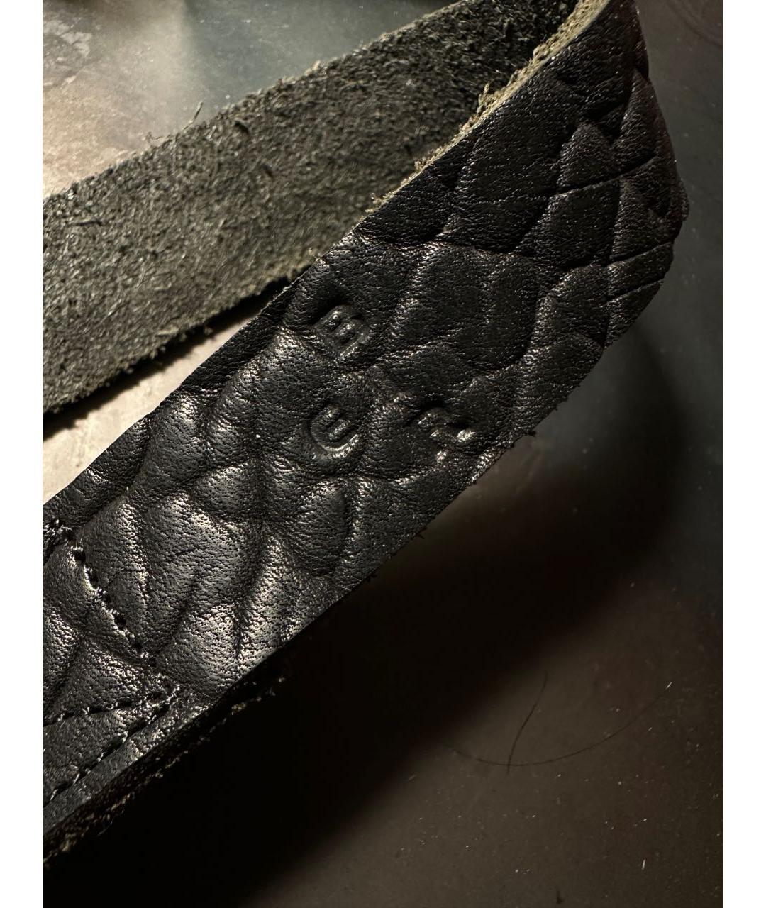 GUIDI Черный кожаный ремень, фото 4
