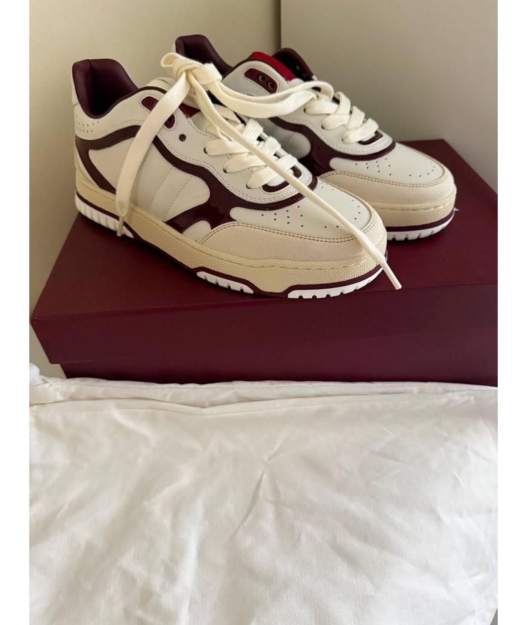 GUCCI Белые кожаные кроссовки, фото 4