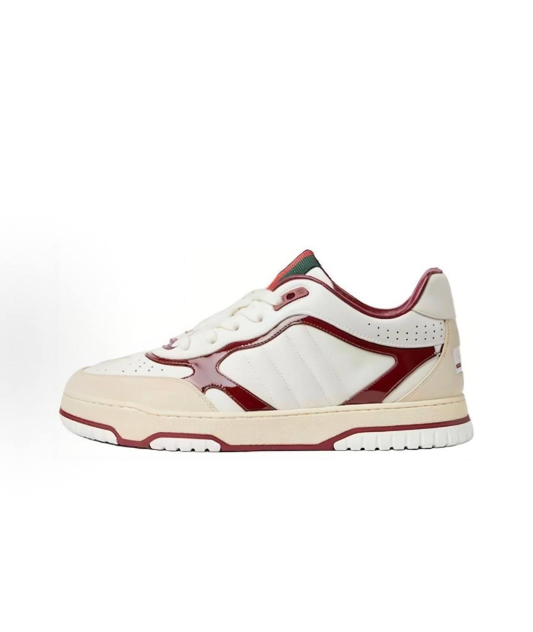 GUCCI Белые кожаные кроссовки, фото 3