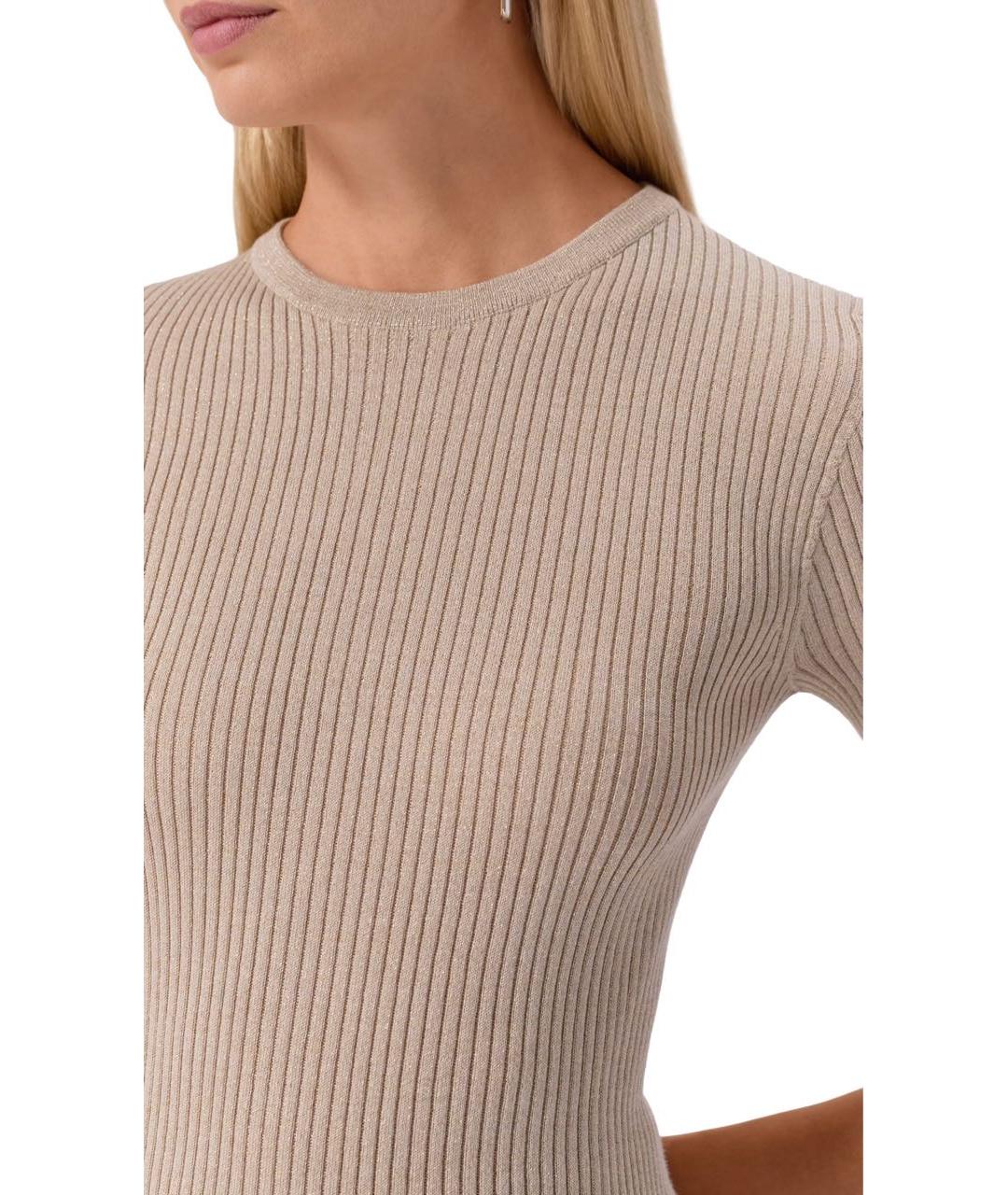 KITON Бежевая шерстяная футболка, фото 2