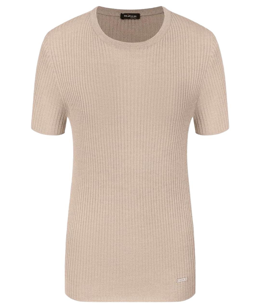 KITON Бежевая шерстяная футболка, фото 1