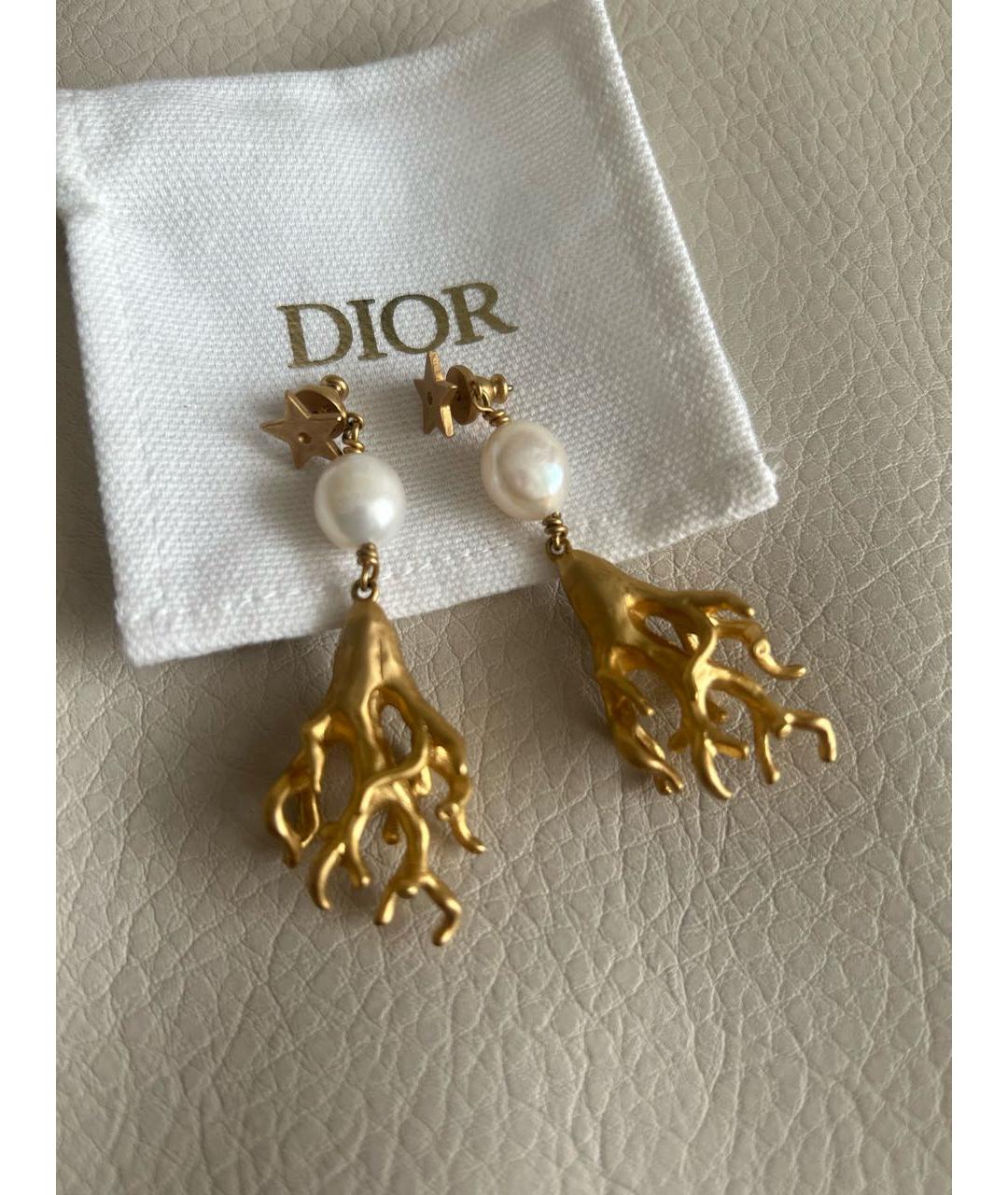 CHRISTIAN DIOR Золотые серьги, фото 8