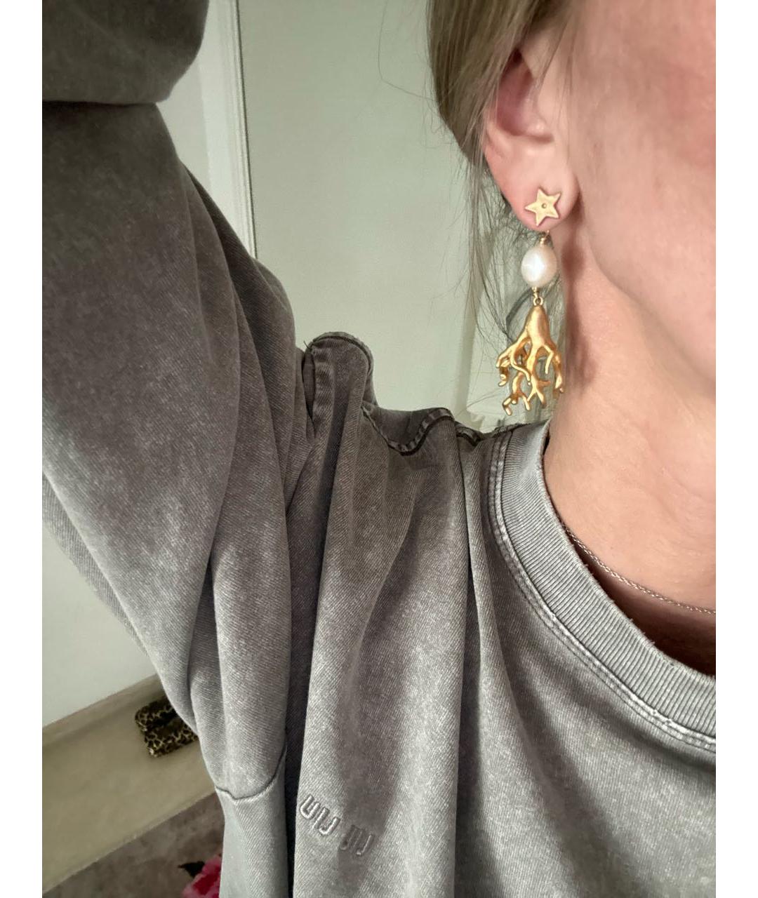 CHRISTIAN DIOR Золотые серьги, фото 4