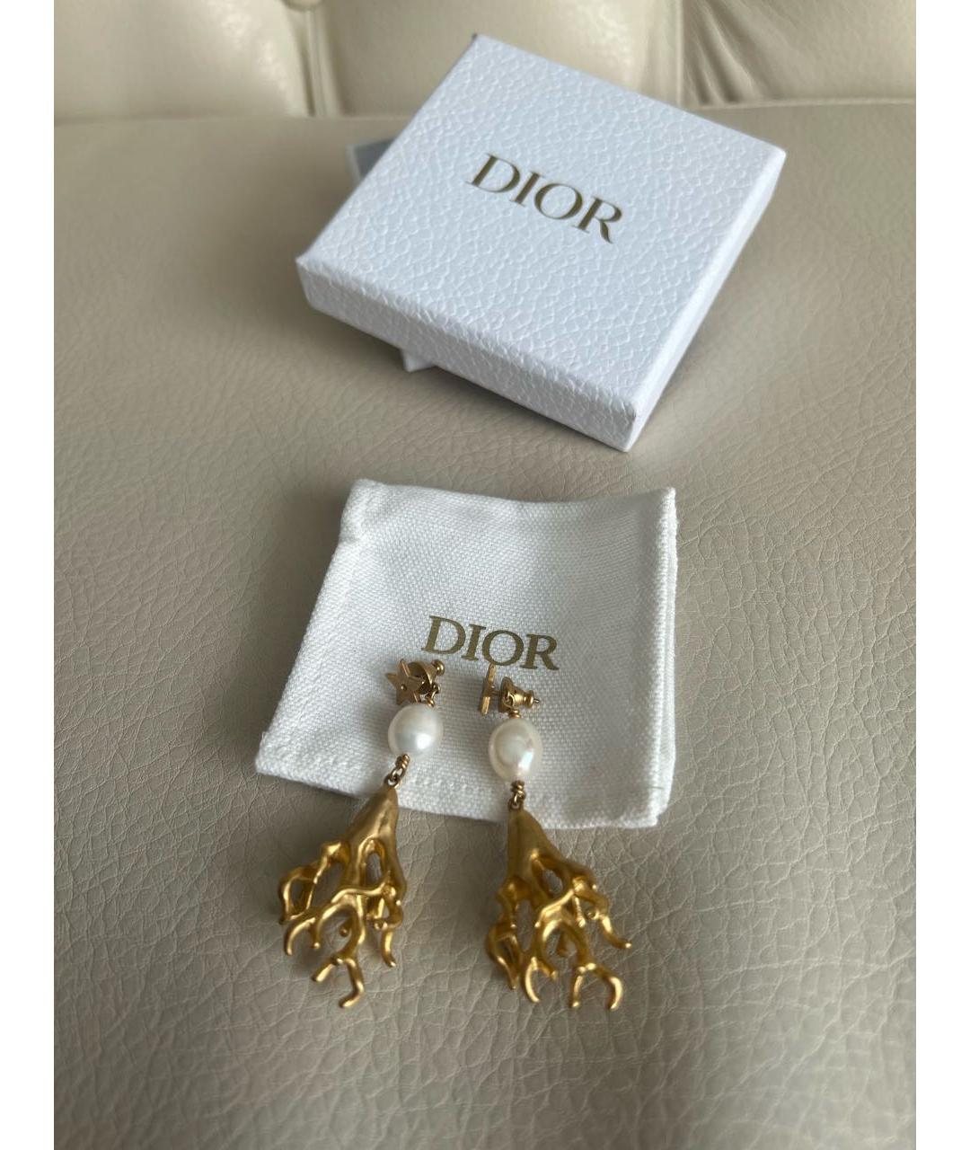 CHRISTIAN DIOR Золотые серьги, фото 7