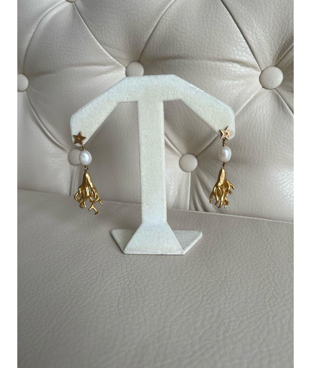 CHRISTIAN DIOR Золотые серьги, фото 9