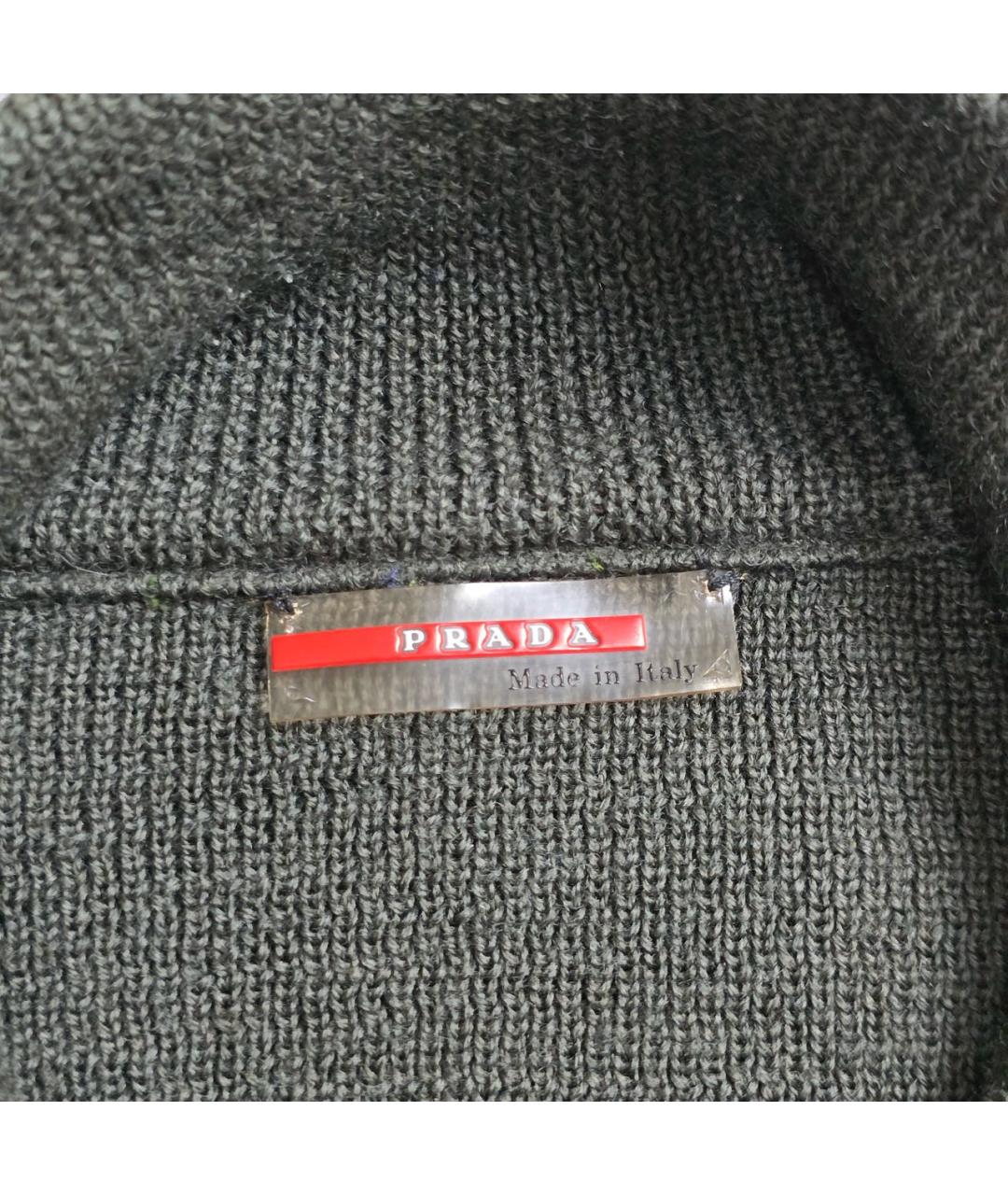 PRADA Хаки полиамидовая куртка, фото 5