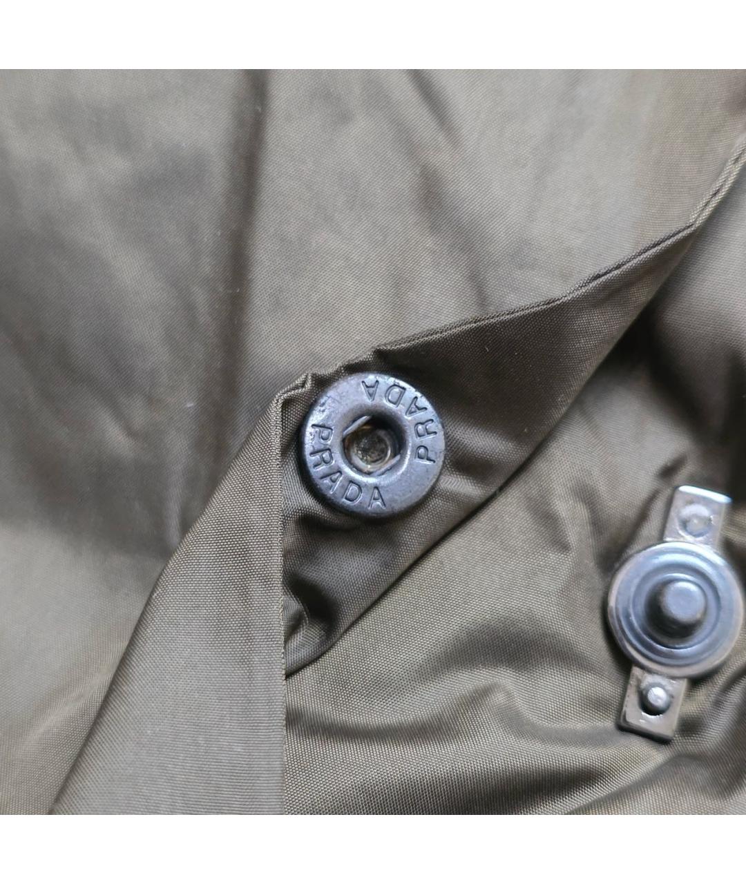 PRADA Хаки полиамидовая куртка, фото 7