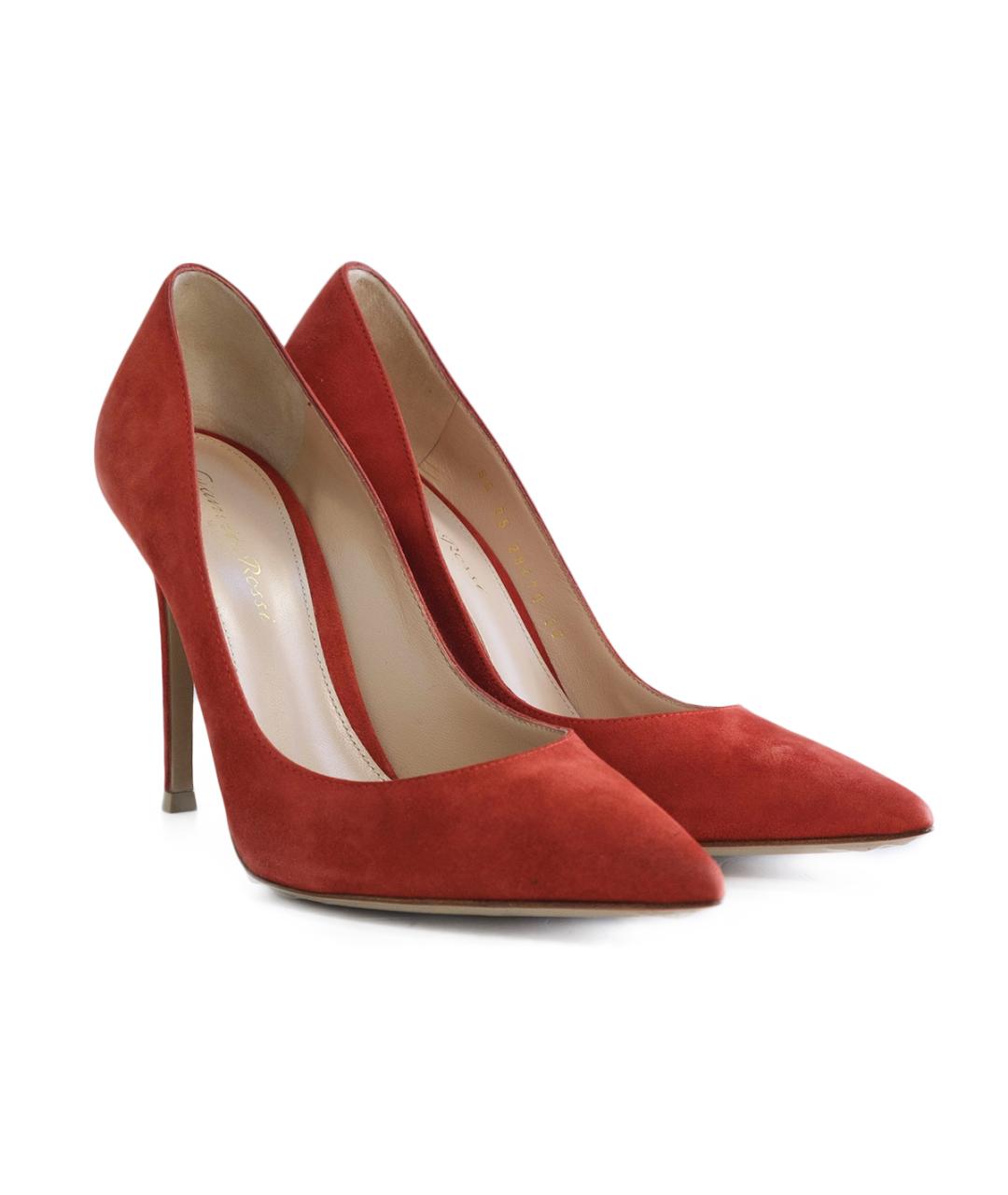 GIANVITO ROSSI Красные замшевые туфли, фото 2
