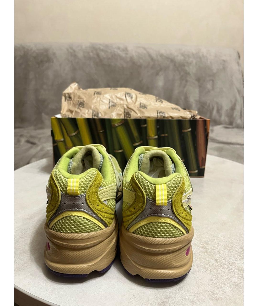 NEW BALANCE Желтые замшевые кроссовки, фото 3