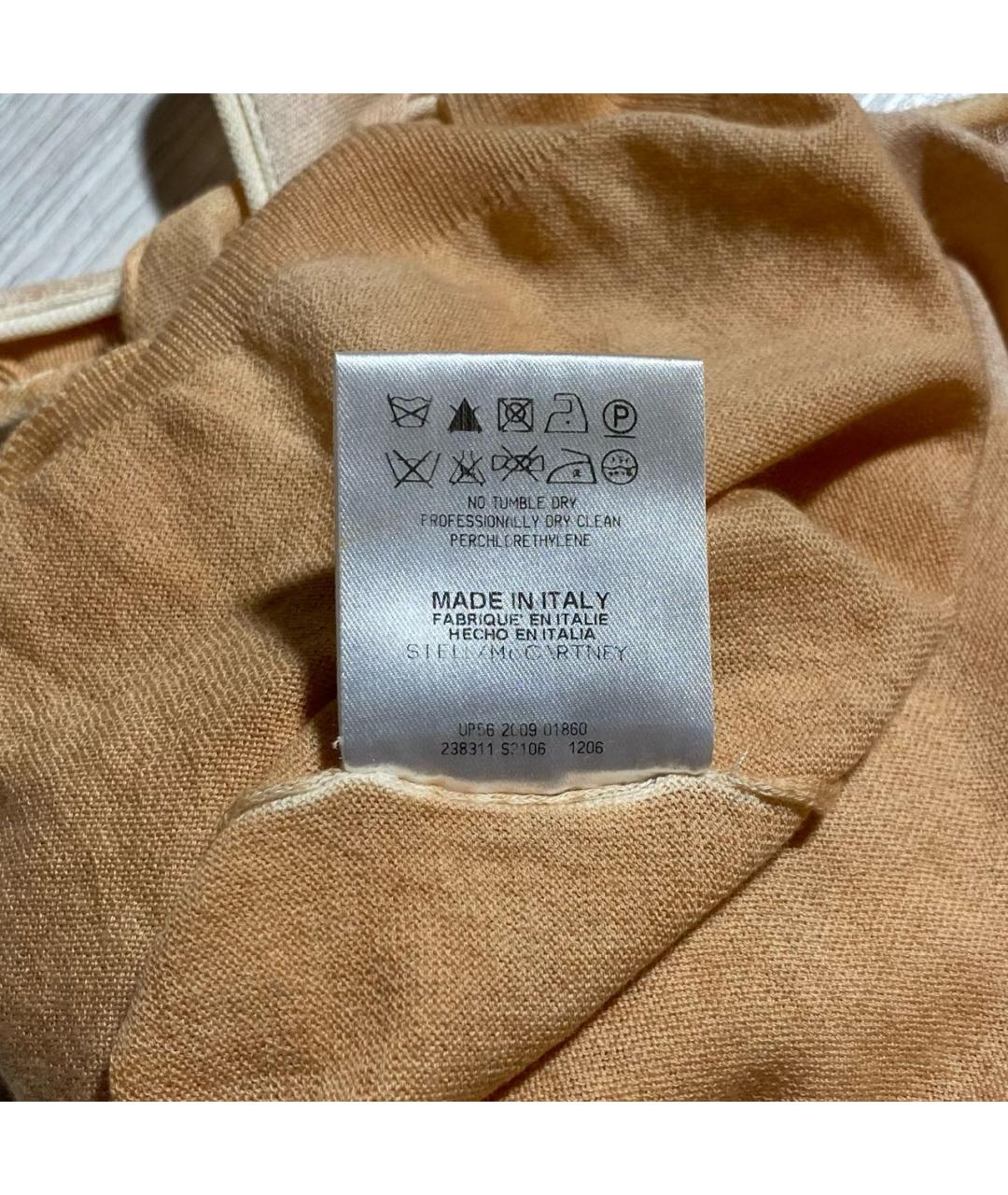 STELLA MCCARTNEY Оранжевая хлопковая майка, фото 8