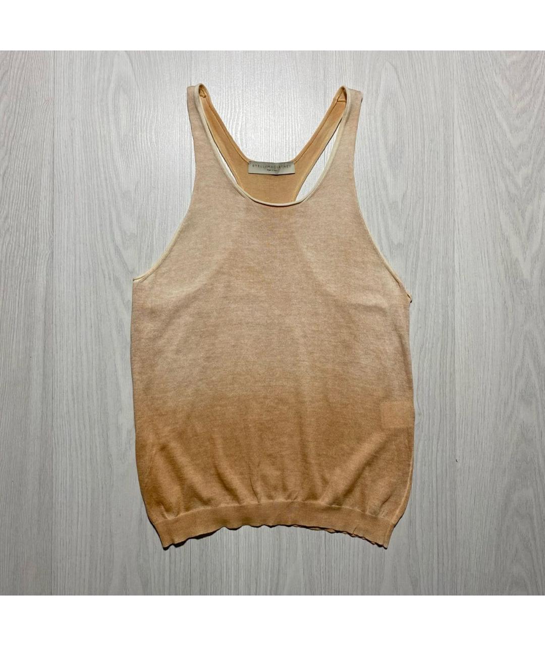 STELLA MCCARTNEY Оранжевая хлопковая майка, фото 9