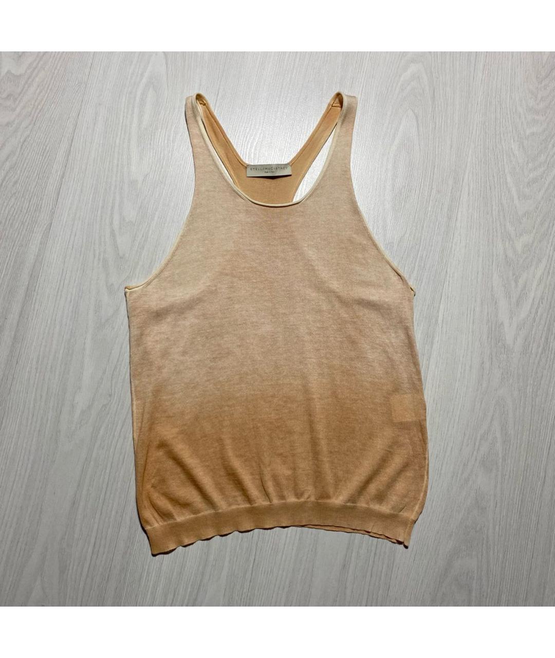 STELLA MCCARTNEY Оранжевая хлопковая майка, фото 5